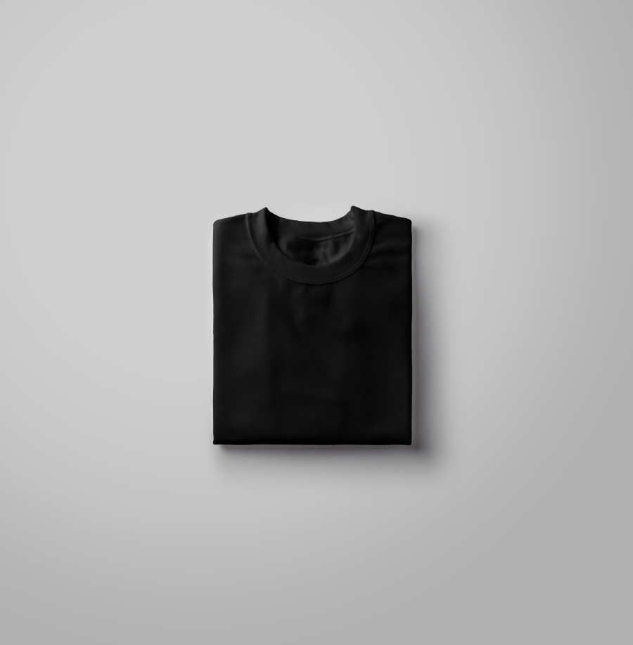 ZAVTAR Regular Fit T-Shirt – 180 GSM Cotton - Black
