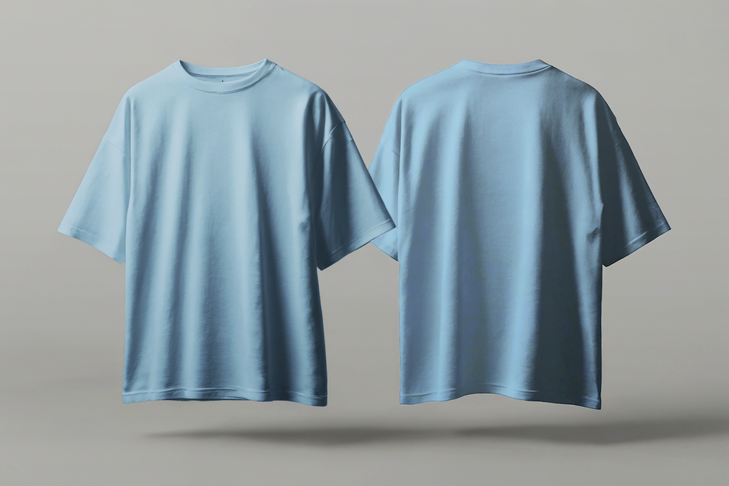 Men's Oversized T-Shirt - Premium Cotton – 250 GSM - Sapphire Blue