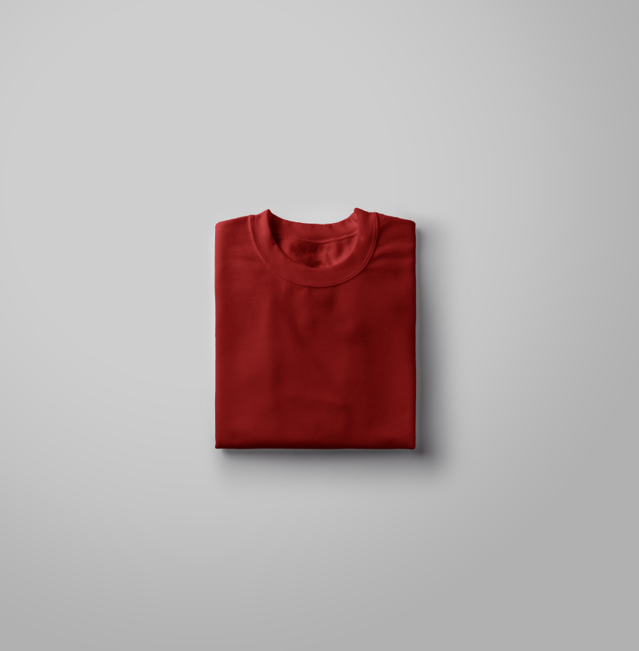 ZAVTAR Regular Fit T-Shirt – 180 GSM Cotton - Wine Red
