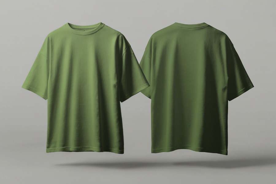 Men's Oversized T-Shirt - Premium Cotton – 220 GSM - Pine Green