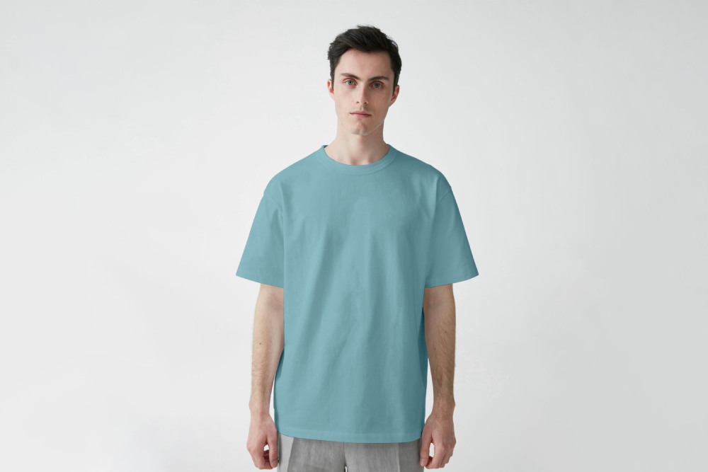 Men's Oversized T-Shirt - Premium Cotton – 250 GSM - Sapphire Blue