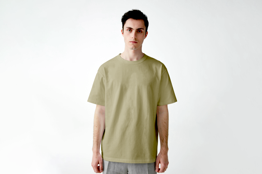 Men's Oversized T-Shirt - Premium Cotton – 250 GSM - Beige