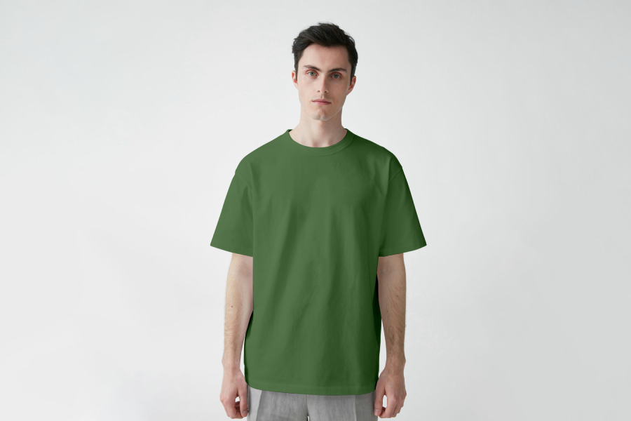 Men's Oversized T-Shirt - Premium Cotton – 220 GSM - Pine Green