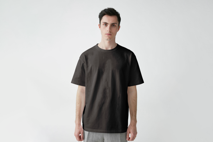Men's Oversized T-Shirt - Premium Cotton – 220 GSM - Chestnut Brown