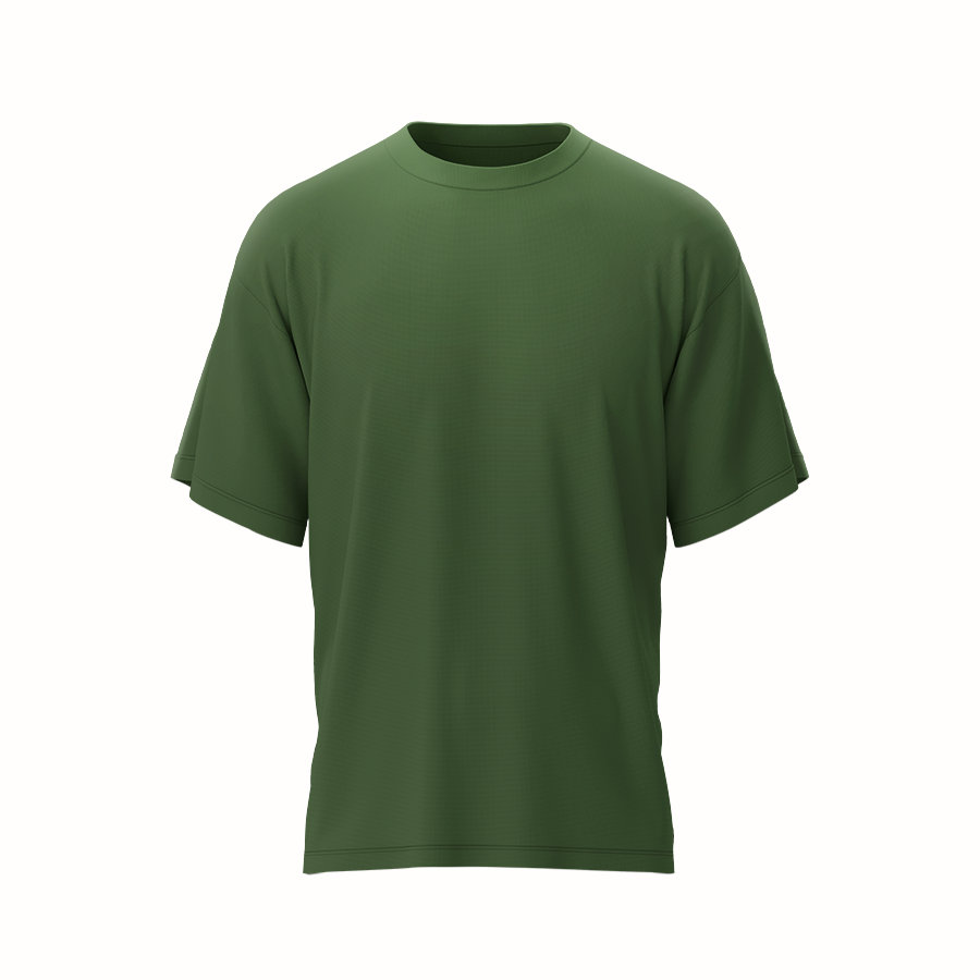 Men's Oversized T-Shirt - Premium Cotton – 220 GSM - Pine Green
