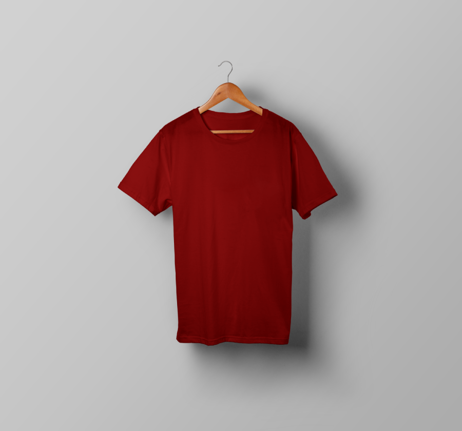 ZAVTAR Regular Fit T-Shirt – 180 GSM Cotton - Wine Red